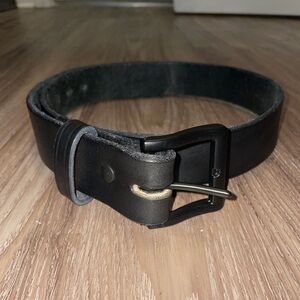 Hanks Belts Black Leather Everyday Belt